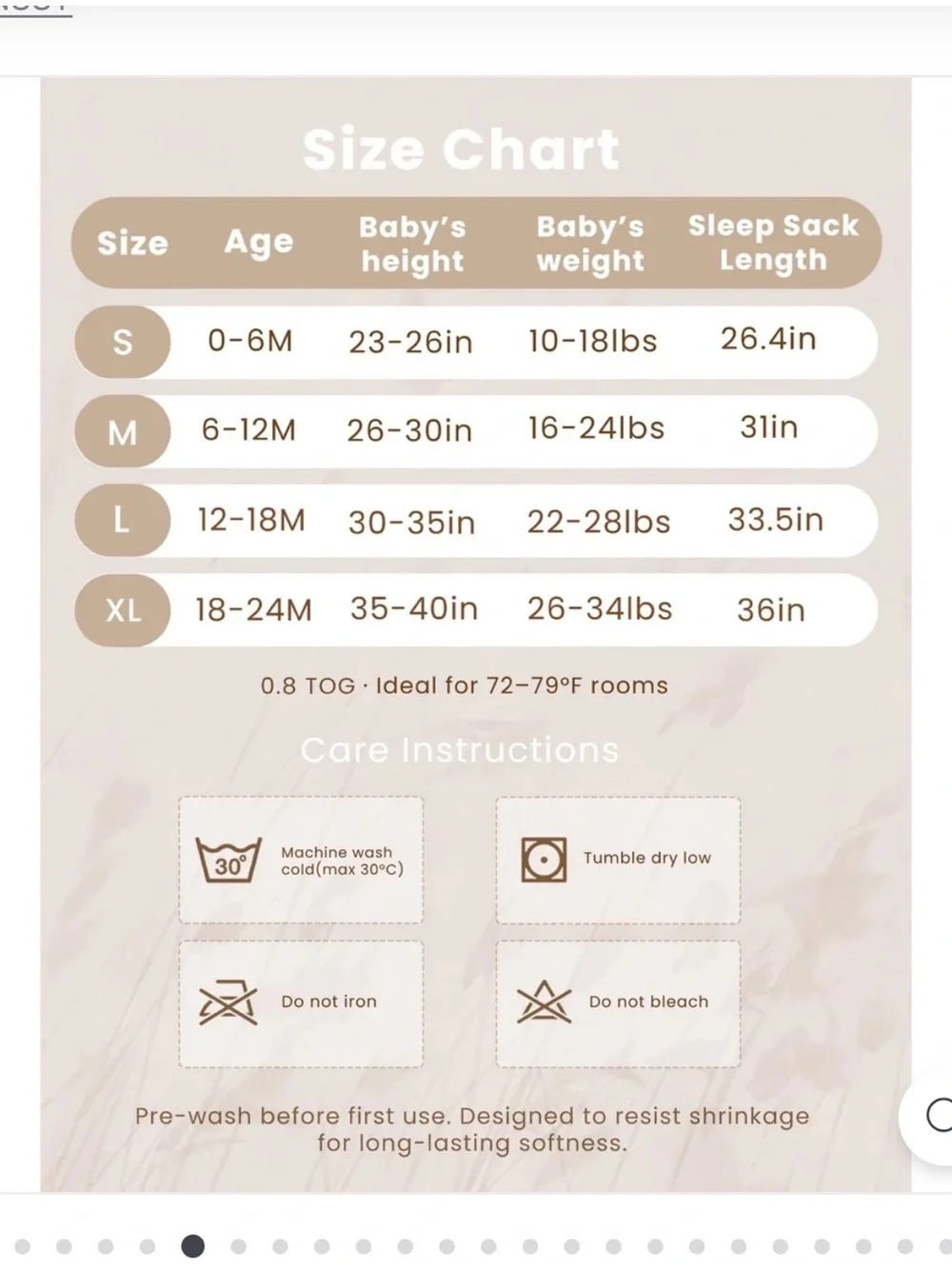 Konssy Dusty Rose 6-12 Month Muslin Baby Sleep Sack